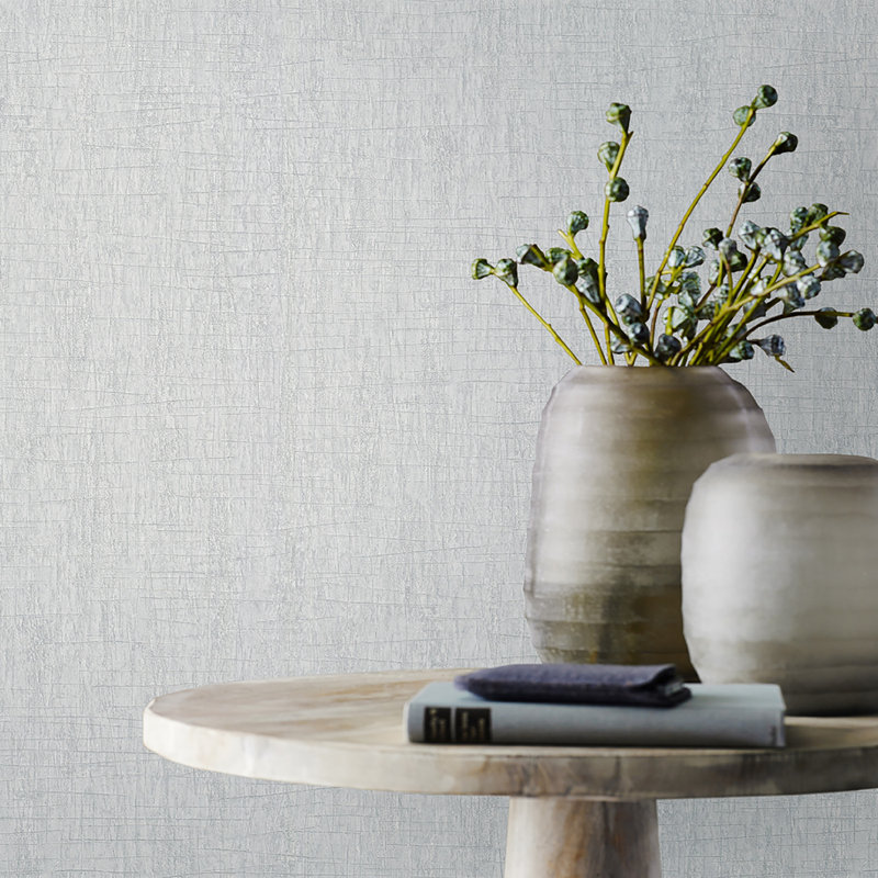 Marcia 10.05m x 53cm Textured Matt Paste Wall Wallpaper Roll, Light Grey