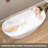 63"L X 31"W Double Slipper Freestanding Soaking Bathtub  Acrylic Stand Alone White Tub with Pop-Up  Removable Drain in Chrome