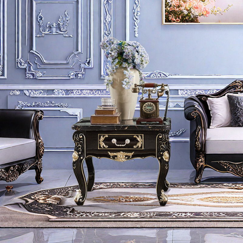 European End Table with Storage
