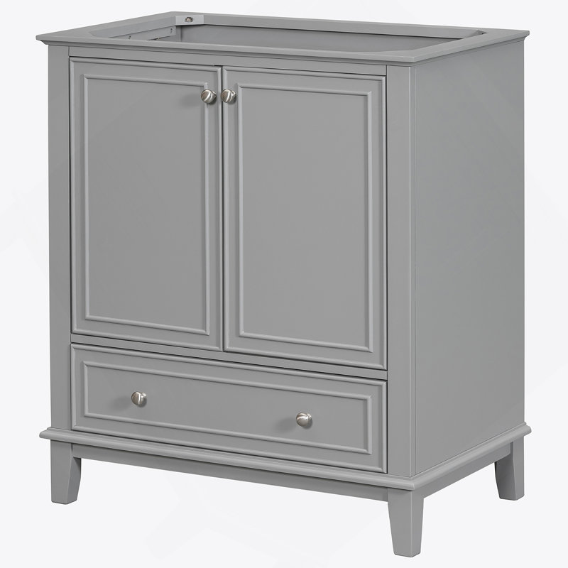 Meuble-lavabo de salle de bain sans lavabo, base seulement, armoire de salle de bain multifonctionnelle, Gris
