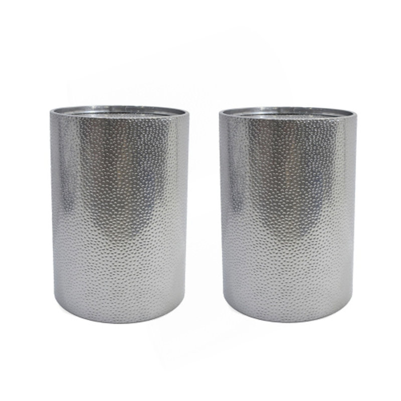 Metal Side Table, Silver