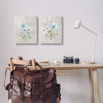 "Delicate Flower Tendrils", ensemble de 2 toiles murales par Livi Finn