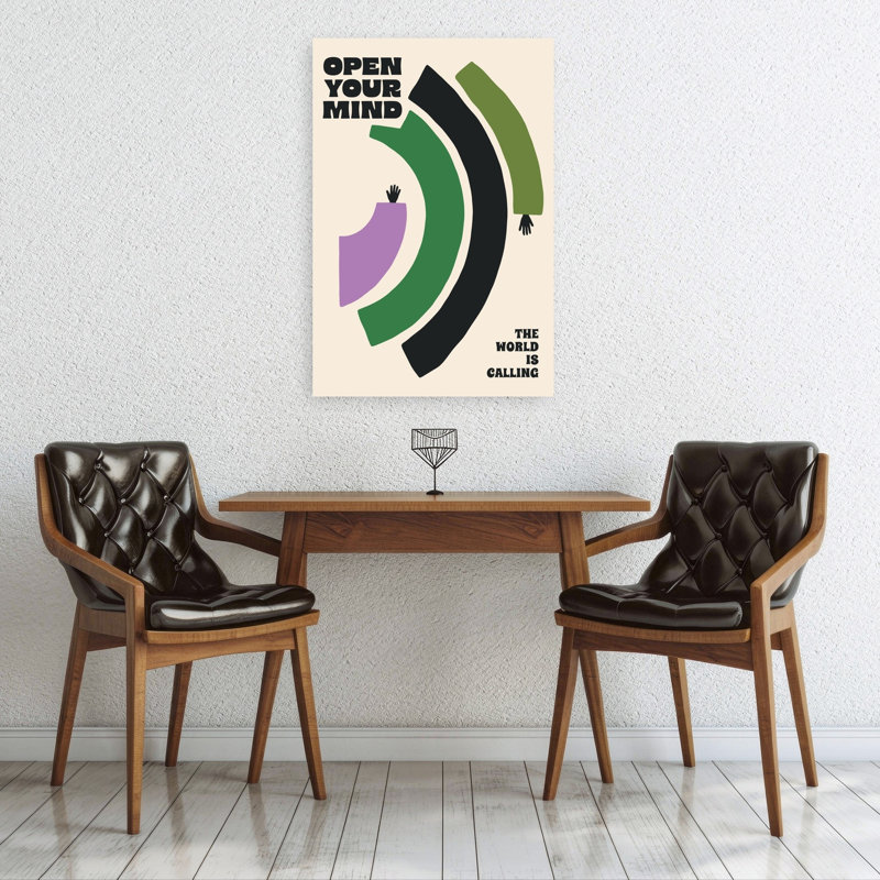 «Open Your Mind», impression murale abstraite audacieuse minimaliste, H 36 po x l 24 po