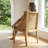 Farmhouse Rustic Side Chair - Durable Solid Wood Dining Chair With Linen Upholstered Seat & Decorative Armrests-661629256