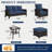 A Three-Seater Sofa + Two Swivel Chairs + Two Footstools + A Side Table