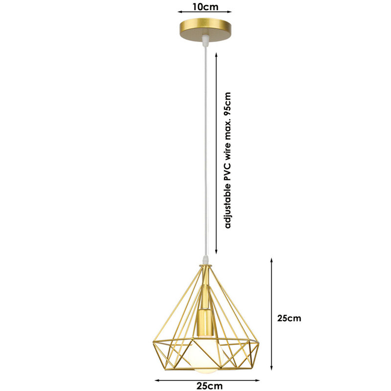 Burwell 1 - Light Gold Geometric Pendant