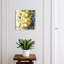Key cabinet for home, Opens to the right, 30x30x5, Black, Juicy lemons on a branch with green leaves, 