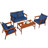 Dameika Acacia 4 - Person Patio Conversation Set with Cushions-1407660251-1458781157