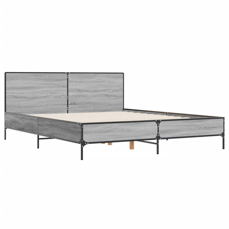 Adamek Bed, Double (4'6), Grey Sonoma