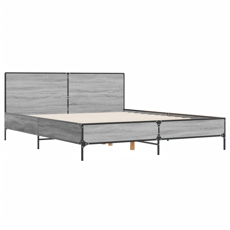 Adamek Bed, Double (4'6), Grey Sonoma