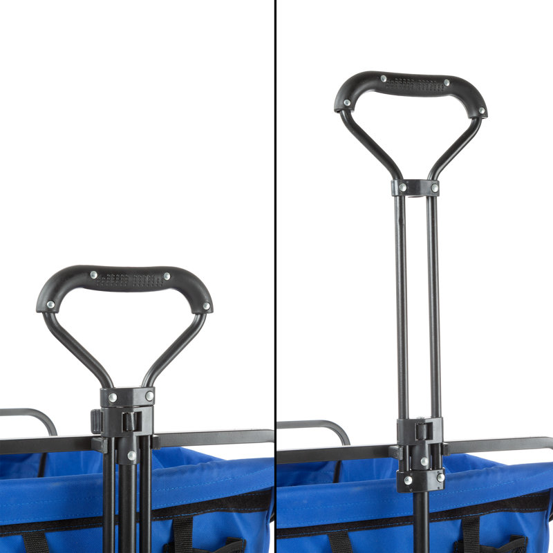 Folding Utility Cart with Telescoping Handle Heavy-Duty Collapsible Wagon with Wheels