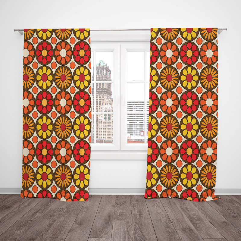 Semi Sheer Curtain Pair, 40" W x 52" L