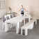 Transformer Table Extendable Dining Set - Table + Bench + 4 Chairs + Cofee Table(Panel Storage Unit) - 2 To 12 People - Canadian Birch