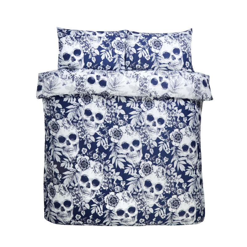 Polyester Floral Duvet Cover Set with Pillowcases Included, Double Duvet Cover Set + 2 Standard Pillowcases