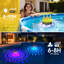 Éclairage solaire flottant pour piscine RVB à double couche, étanche IP68, télécommande et bouton, 7 couleurs unies + modes multiples, pour le jardin de l'étang de piscine