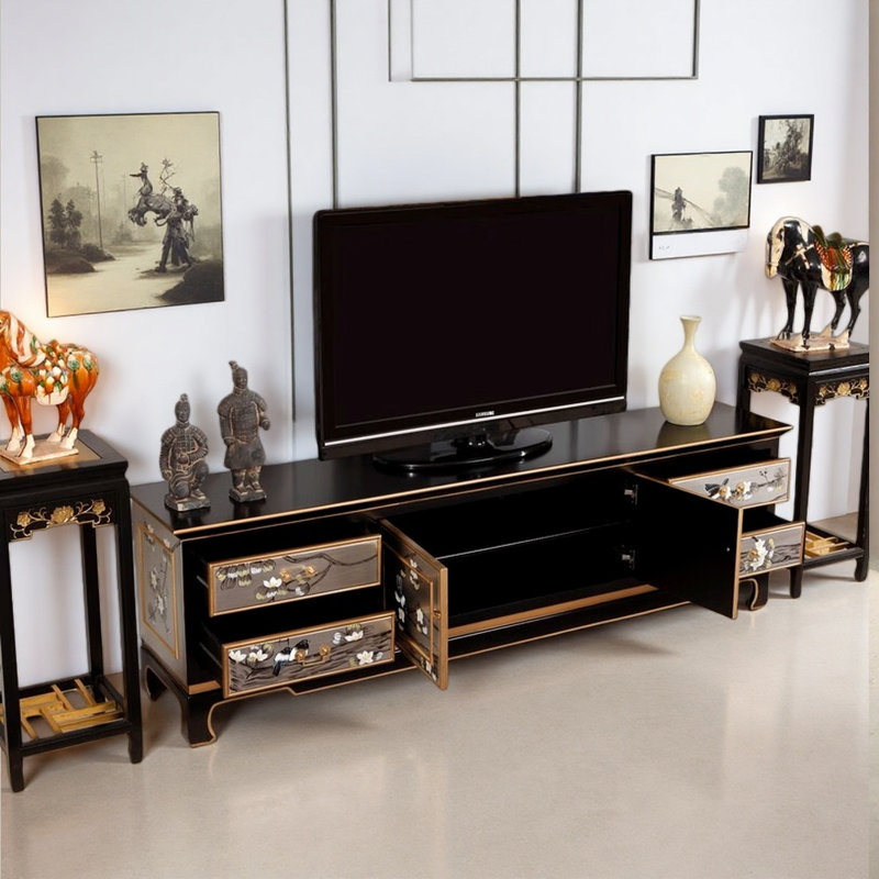 Meuble télé moderne et luxueux, Argent / taupe