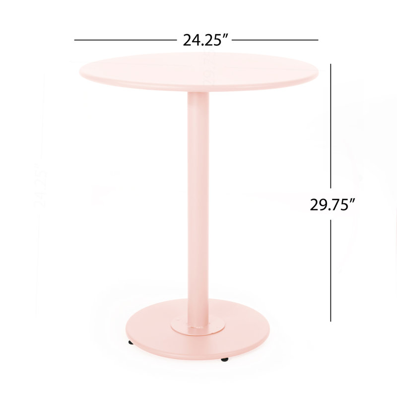 Ensemble bistro - rose clair mat, Rose clair