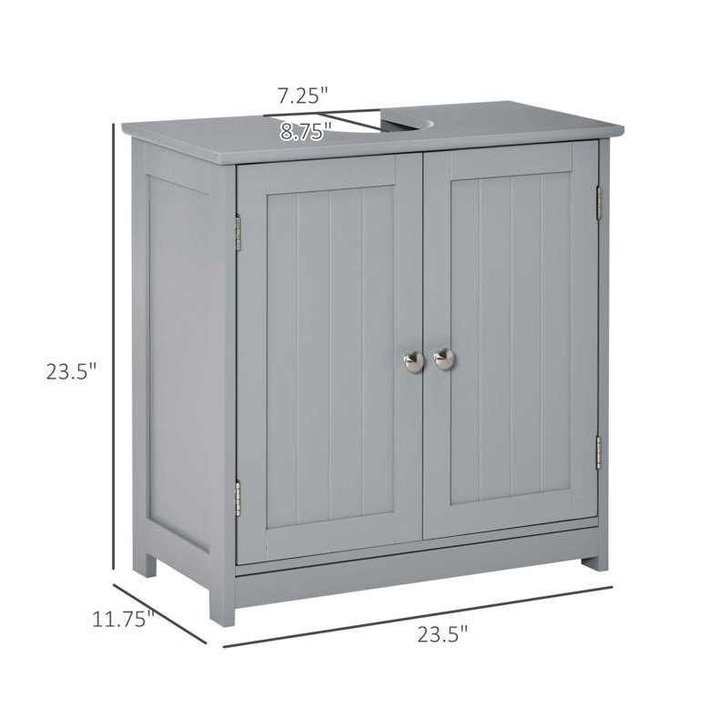 Modern Bathroom Vanity Cabinet, Storage Cabinet, Light Gray