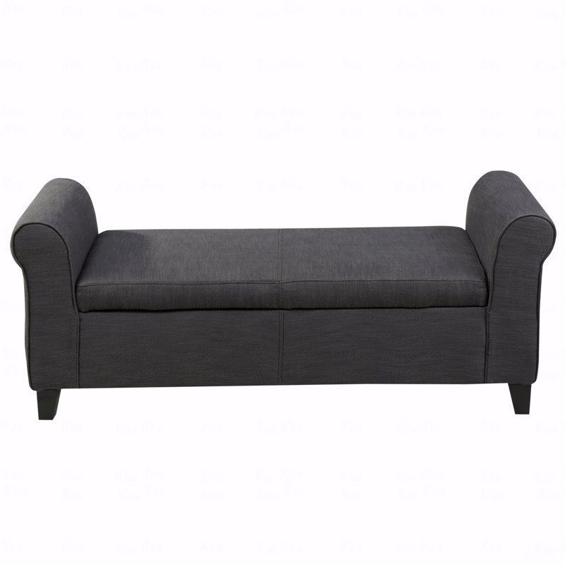 Banc de rangement à bras, Gris
