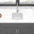 18.19"X16.05" Undermount White Quartz Kitchen Sink - High End Material, Quiet With Smooth Surface, Rounded Corners, Comes Installation Clips And Template Thick Composite For Noise Reduction, Non-126382872