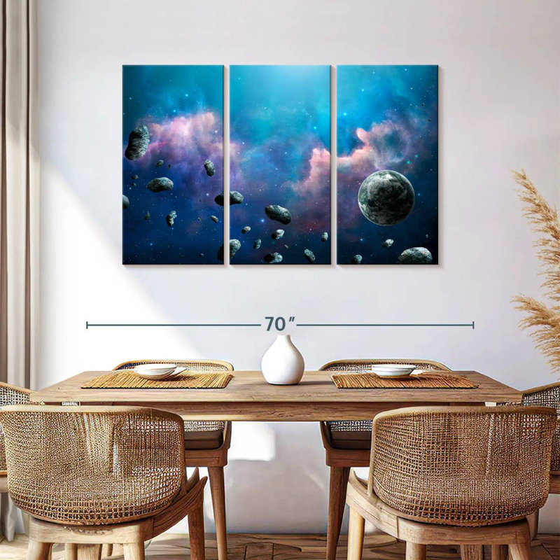 Oberle Floating Asteroids, 36" H x 57" W