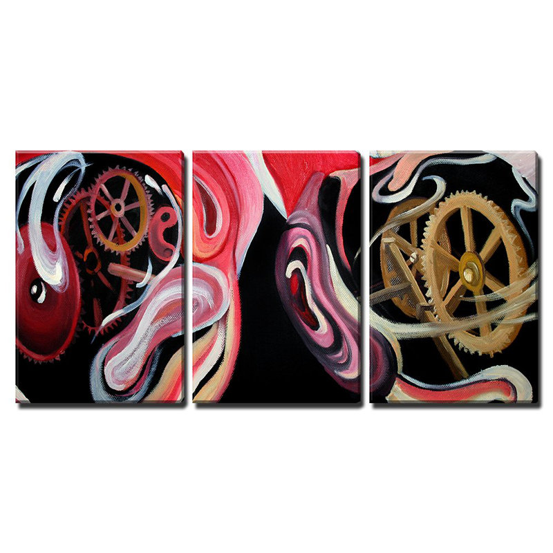Texture de fond et image d'une peinture abstraite originale, décoration murale moderne, H 36 po x l 72 po