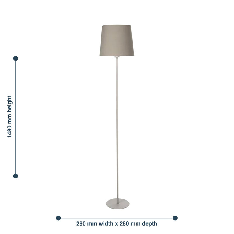 Mieshia Column Floor Lamp, Gray