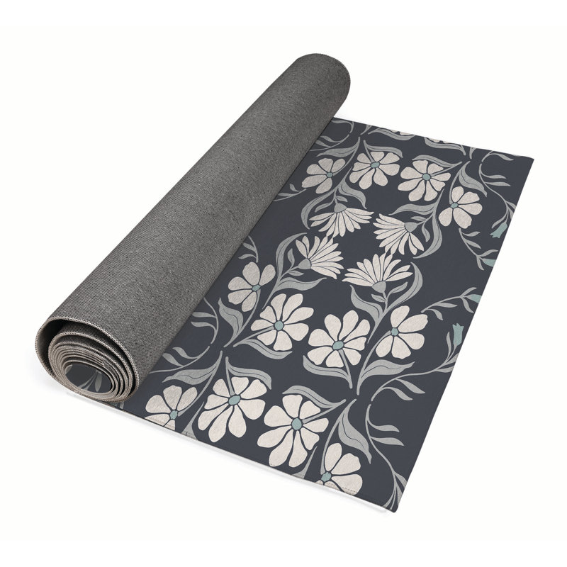 Tapis d'extérieur Groovy Flowers, Tapis de couloir 2 pi 6 po x 8 pi