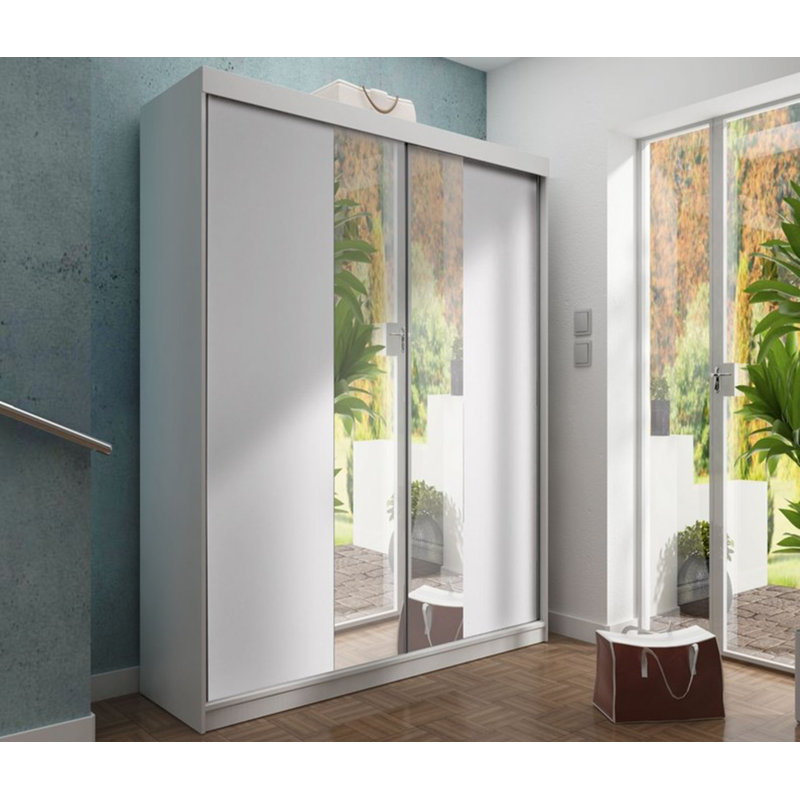 Burnsdale 2 Door Wardrobe, White/Black