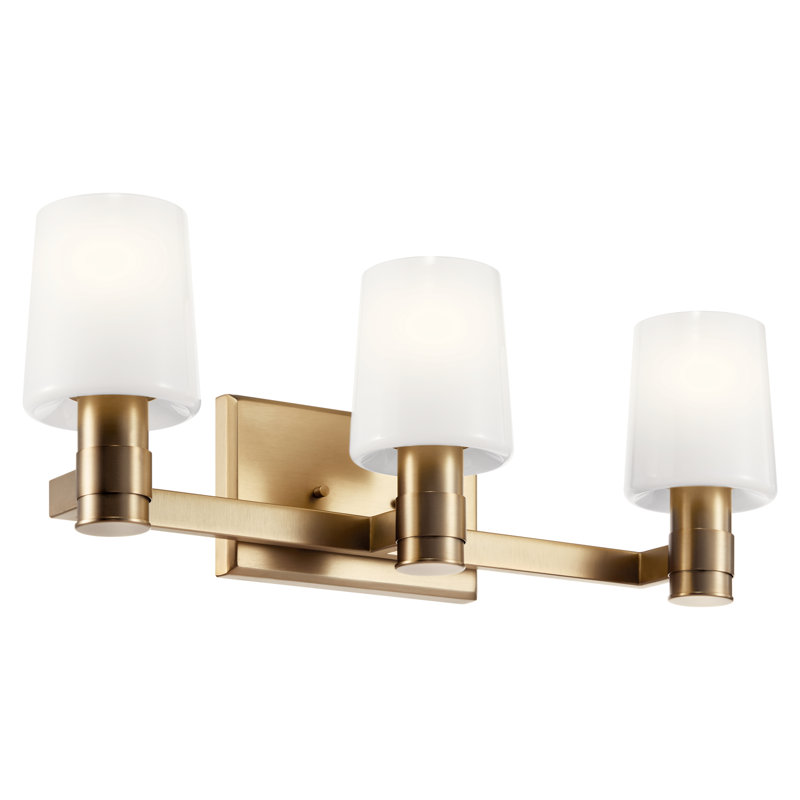 Éclairage pour meuble-lavabo 3 lumières Keison, Bronze champagne