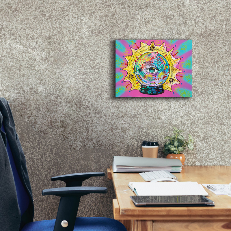 «Look Into The Crystal Ball» par Dean Russo, art mural sur toile, H 12 po x l 16 po x P 0,75 po