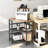 Corner Printer Stand With Power Outlet, USB Charging & LED Lights, Multi-Tier Storage Shelf For Home Office, Computer Tower And CPU Holder