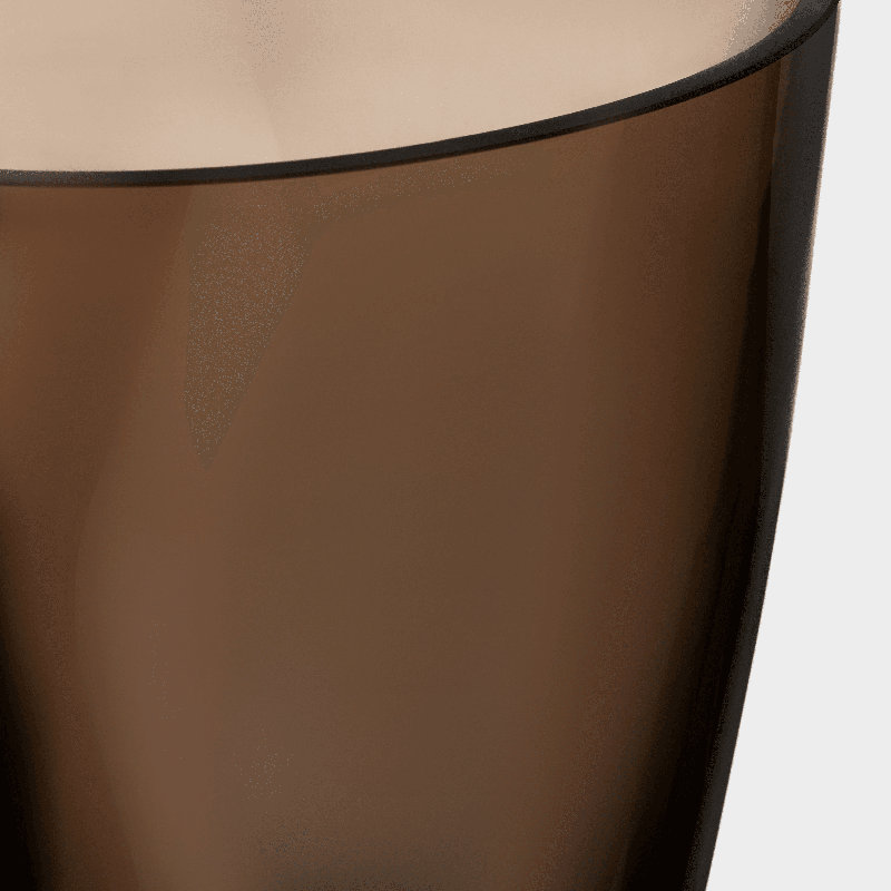 Squeeze Handmade Glass Table Vase, Smokey Brown
