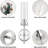 WILON Modern Wall Sconces Set Of 2, Bathroom Light Fixture With Clear Glass Shades, Indoor Wall Lamp For Vanity Mirror Bedroom Living Room Hallway Stairs-980363470