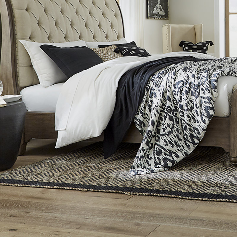 Aisja King California Sleigh Bed, Dresser & Mirror, Chest, Night Stand, California King