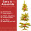 Arbre de Noël doré de 4 pi avec 50 lumières incandescentes et 122 pointes pour les petits espaces
