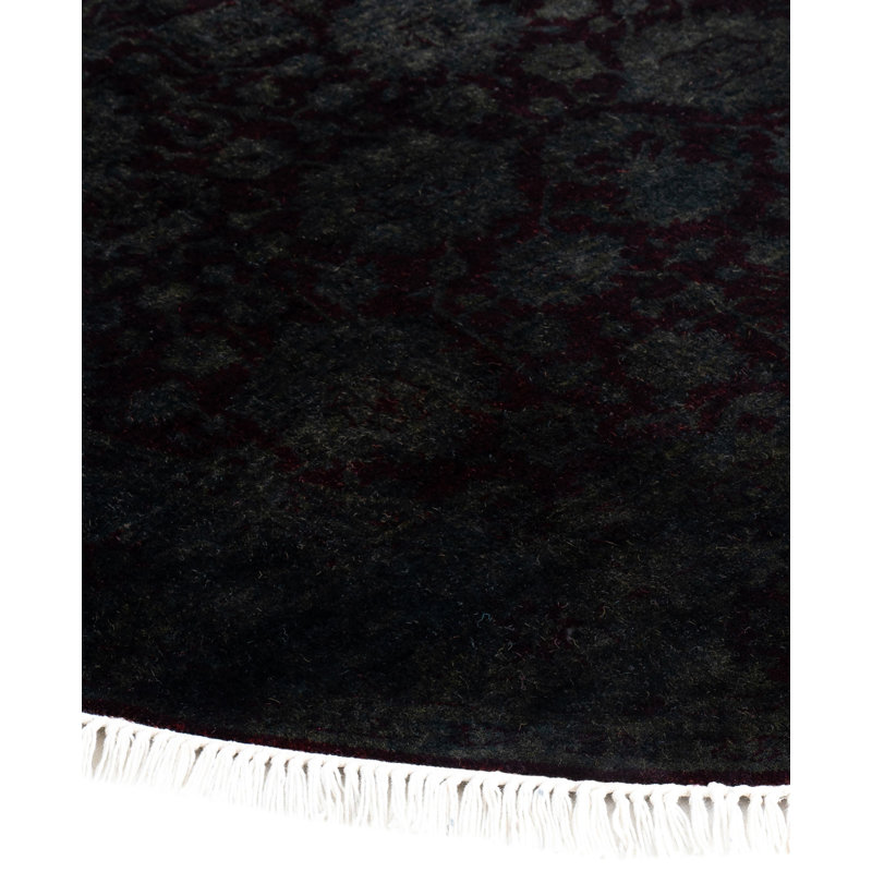 Overdyed One-of-a-Kind 4' 1" X 6' 1" Hand Knotted Area Rug