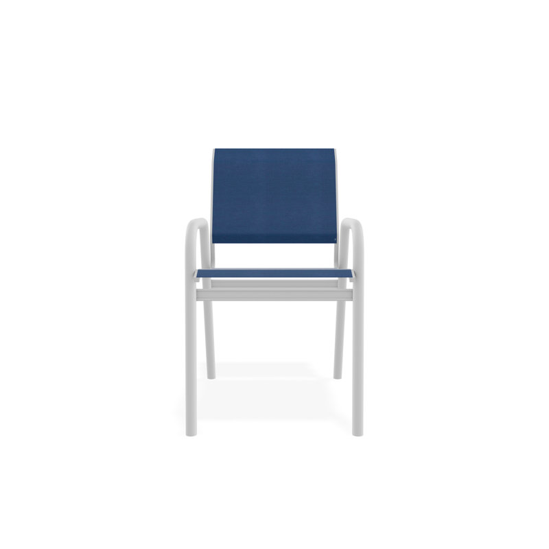 Chaise bistro Gardenella, Blanc, Cobalt 35D Sunbrella®