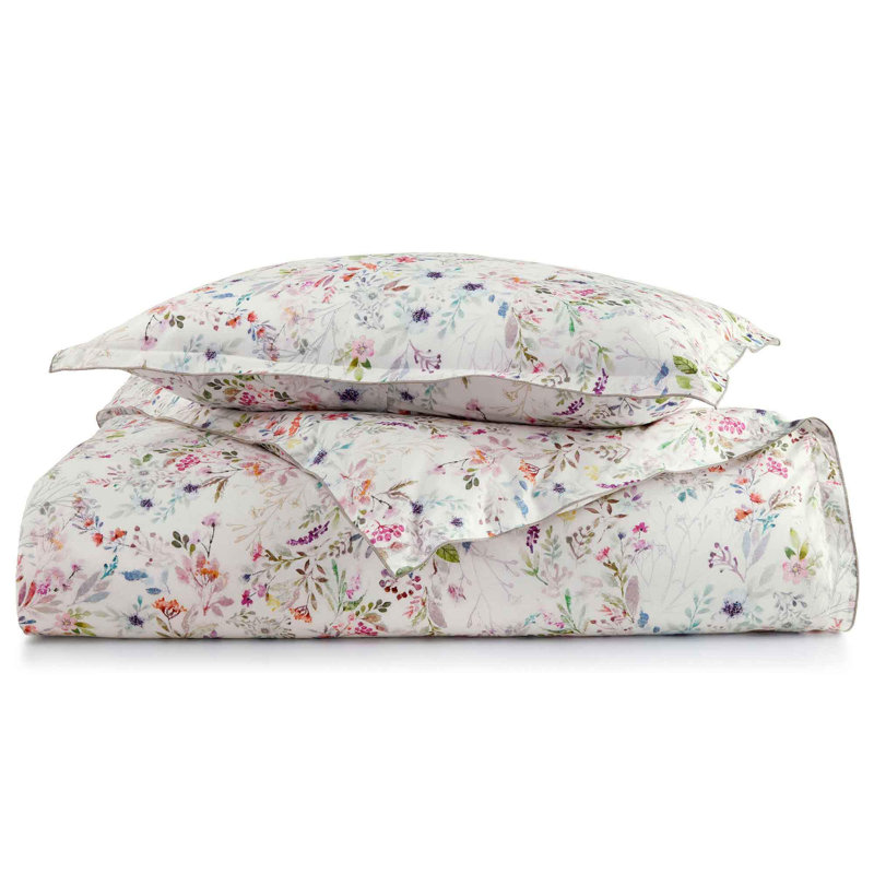 Chloe Floral Cotton Duvet Cover, King Duvet Cover