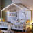 Gideon House Bed With Shelves-2107982354