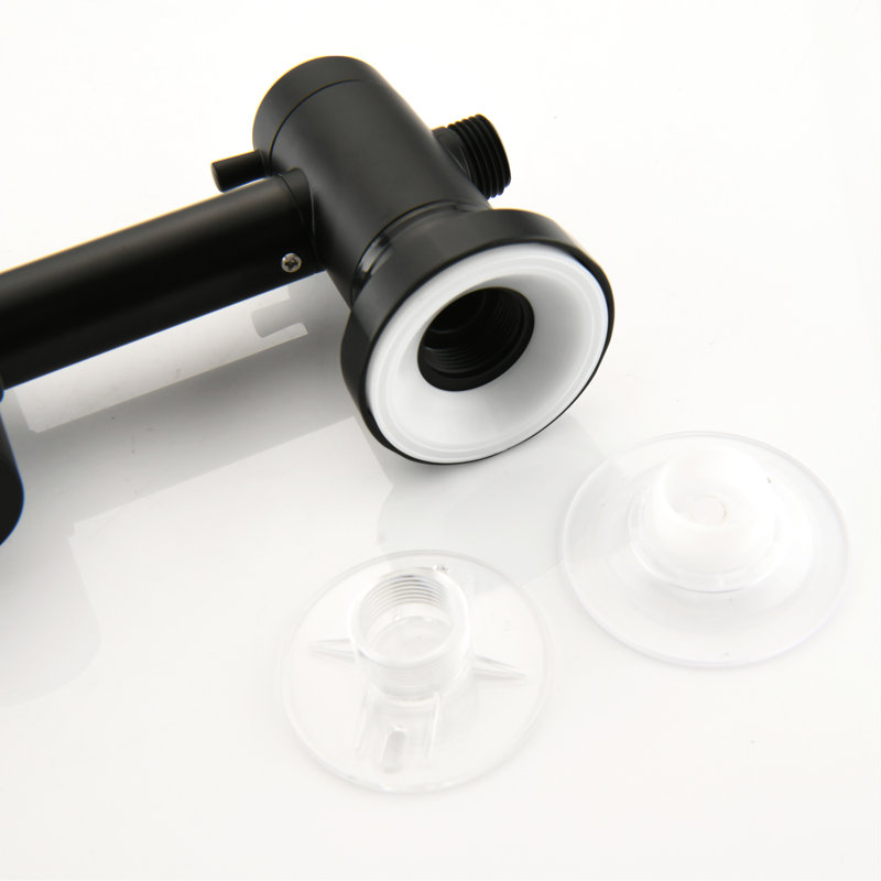 Matte Black Shower With 26" Stainless Steel Slide Bar, Dual Heads, 1.8 Gpm Flow, Pulse Massage Spray Black, Rain / Fog