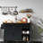 53.7"d  Kitchen Island With Storage, Kitchen Cabinet With Seating Area And Prower Outlet For Kitchen,2 Sliding Barn Door Kitchen Storage Island With Drop Leaf