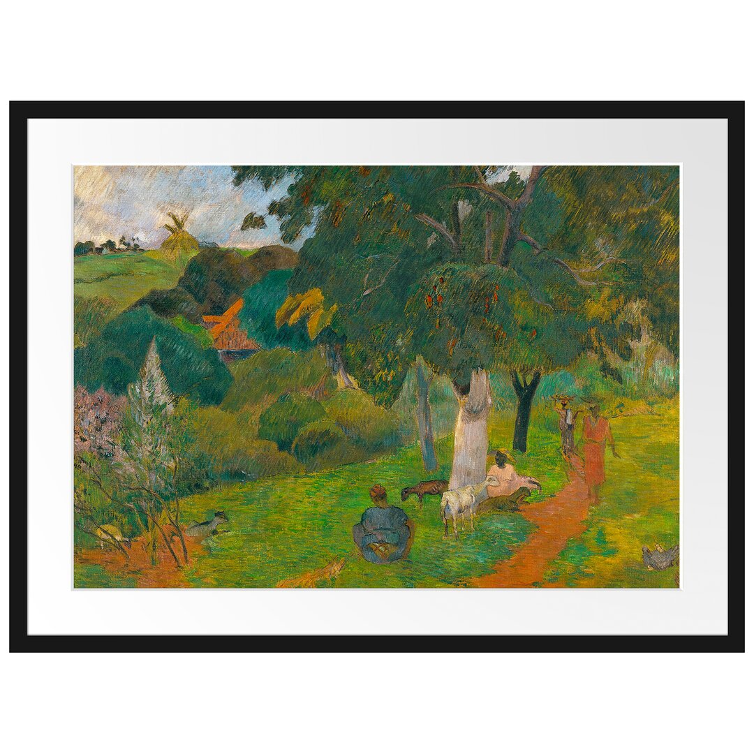 Gerahmter Kunstdruck Coming and Goingmartinique von Paul Gauguin