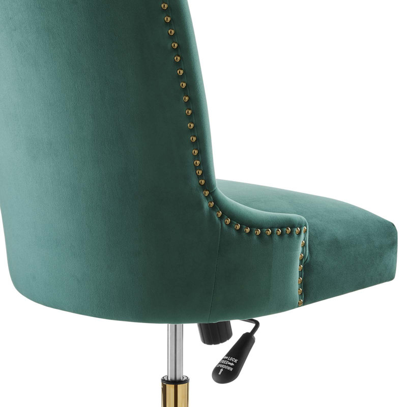 Chaise de bureau Empower Channel, Or, Bleu sarcelle