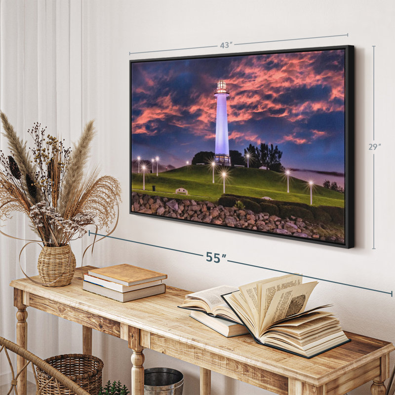 Long Beach Lighthouse Canvas Print, 29" H x 43" W