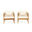 Chaise de patio avec coussins Fiora