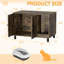 Enceinte de litière moderne pour chat avec planche à gratter, armoire de rangement cachée pour litière pour chat-1510573012