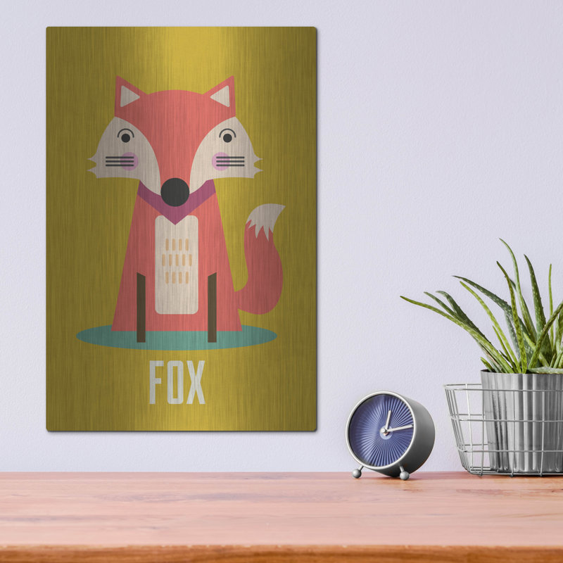 «Fox Kids Nursery» par Gary Williams sur métal, H 16 po x l 12 po