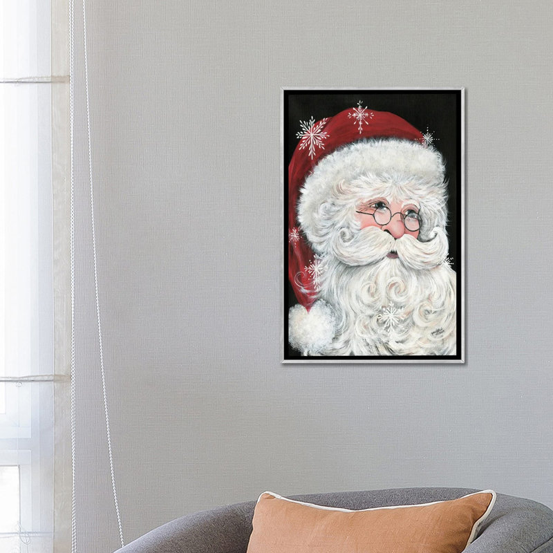 «Old Tyme Santa», reproduction d'art sur toile encadrée, H 26 po x l 18 po, Impression encadrée sans passe-partout