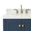 Ariel Cambridge 36 po Meuble-lavabo décalé à droite avec 2 po Comptoir en marbre de Carrare-105903788